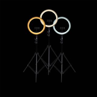 Aro de luz selfie con trípode y soporte móvil