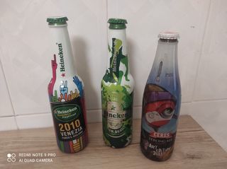 3 Bottiglie Heineken e Ceres Vuote edizione limita