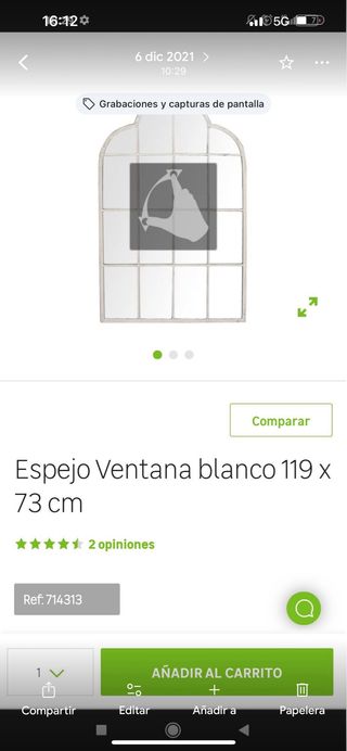 Specchio da finestra veneziano