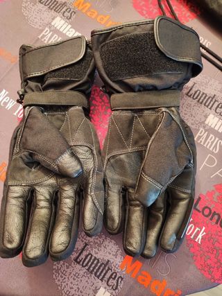 Guantes Moto Invierno Crivit Hombre Negro/Plata 