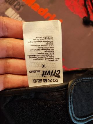 Guantes Moto Invierno Crivit Hombre Negro/Plata 