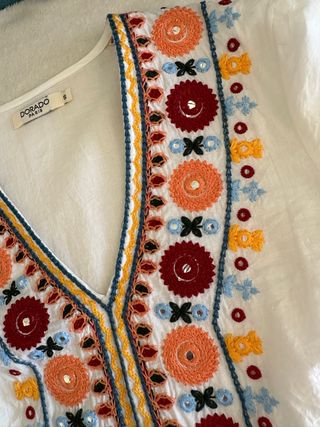 Camisa bordada boho DORADO PARIS Talla S