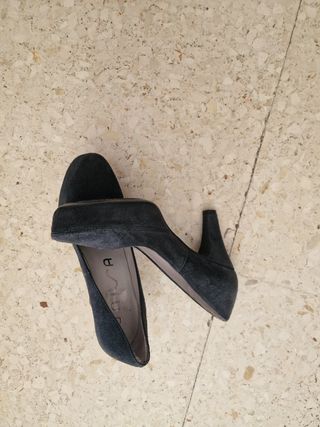 Zapatos planos Unisa azul oscuro 