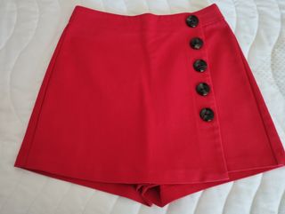 Falda pantalón roja Stradivarius Talla S