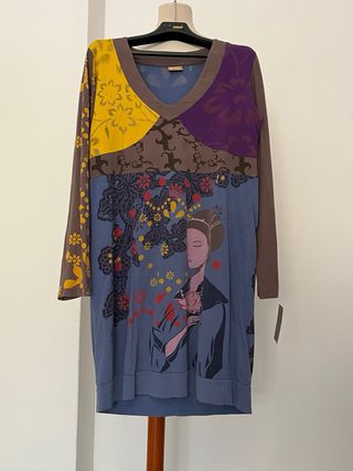 Vestido de algodón estampado