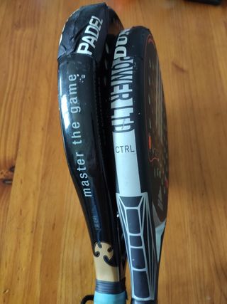 Pareja de palas pádel Black Crown y Adidas