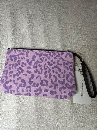 Pochette Saint Barth lilla Leopardata