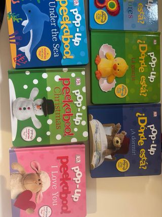 Pop-up Peekaboo! varios cuentos bebe inglés y esp.