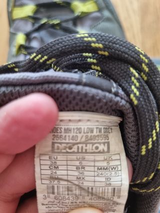 Botas de monte grises y verdes Talla 38