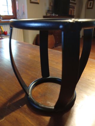 Centrotavola / Porta candela in vetro e metallo