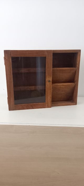 Mueble Portallaves y Cartas Madera y Cristal
