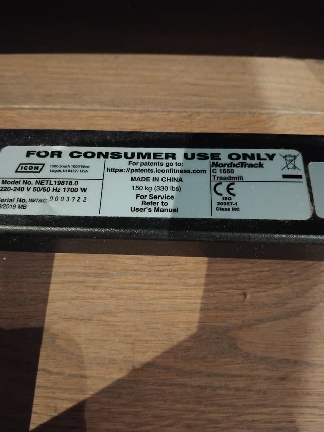 Nordictrack C1650 cinta plegable, semi-profesional