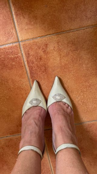 Zapatos boda dorados nº38