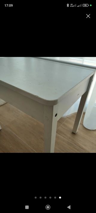 Sundvik Mesa y silla infantil Ikea madera blanca