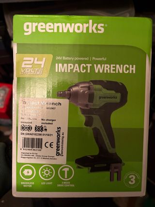 Llave de Impacto Greenworks 24V.