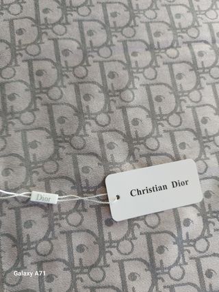 Sciarpa Dior monogramma grigio