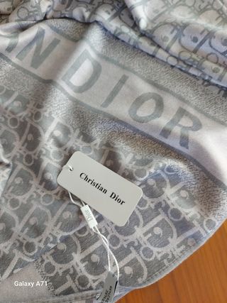 Sciarpa Dior monogramma grigio