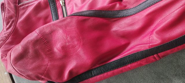 Giacca in pelle rossa da donna Gerome