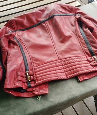 Chaqueta de piel Gerome mujer roja
