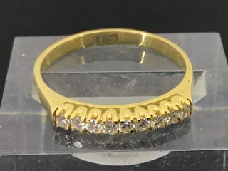 anillo oro 18k con piedra con diamante