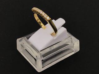 anillo oro 18k con piedra con diamante