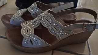 Sandali Inblu donna beige/argento