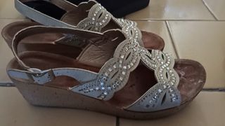 Sandali Inblu donna beige/argento