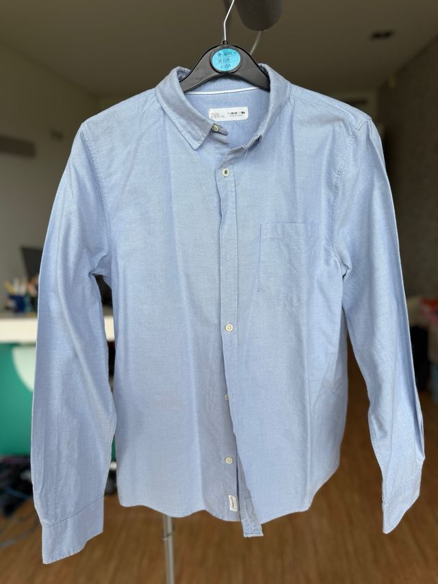 Camisa Zara azul menino 13/14 anos