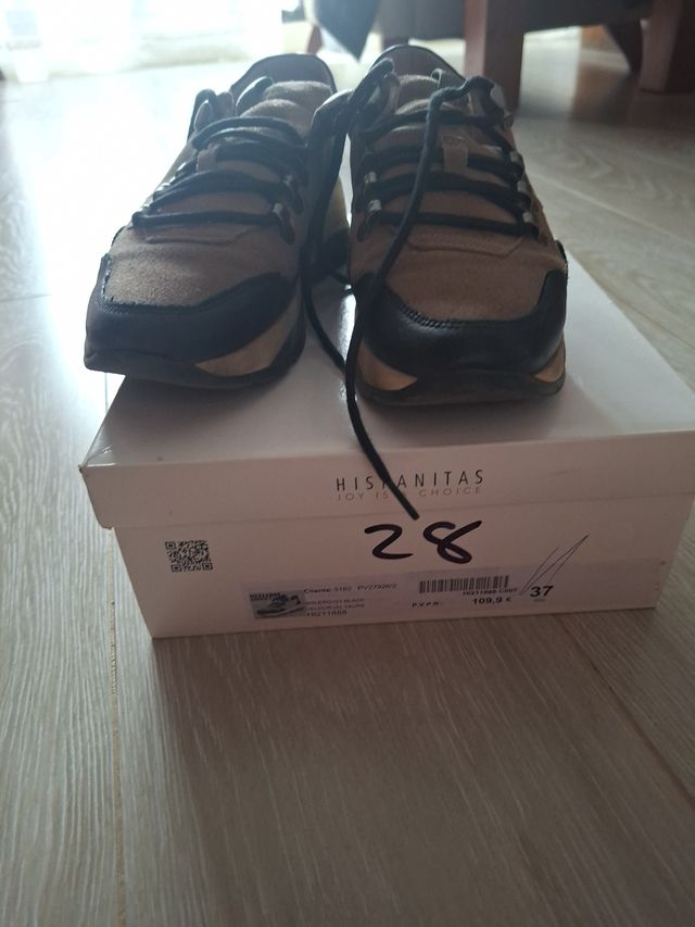 Zapatillas Hispanitas Marrón y Negro Talla 37