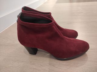 Botín mujer color burdeos Talla 38