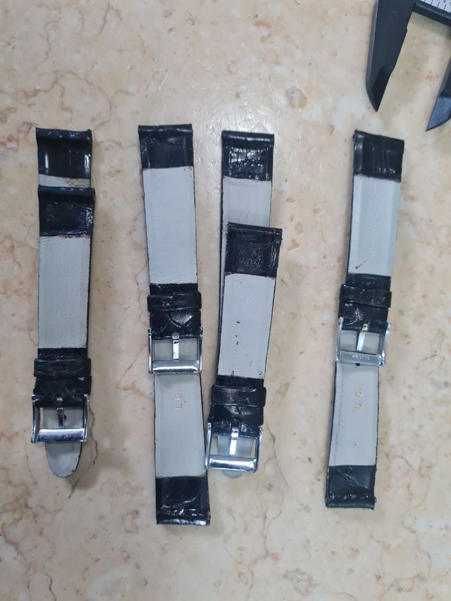 Cinturino pelle  orologio vintage 19 coccodrillo