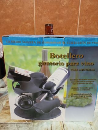 Botellero giratorio para vino para 6 botellas