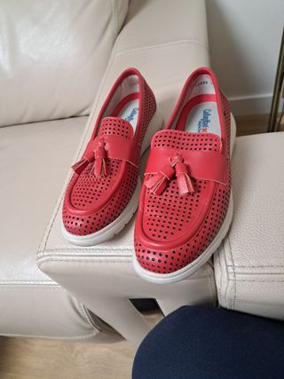 Mocasines Callaghan Rojos Talla 38
