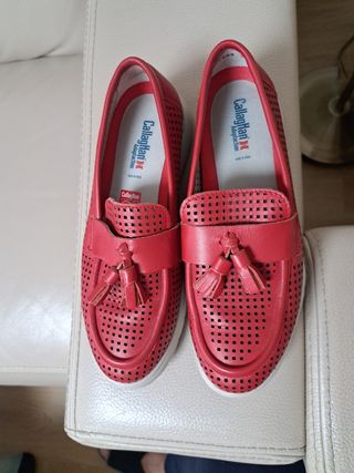 Mocasines Callaghan Rojos Talla 38