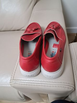Mocasines Callaghan Rojos Talla 38