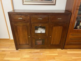 Mueble mexicano madera y espejo