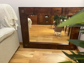 Mueble mexicano madera y espejo