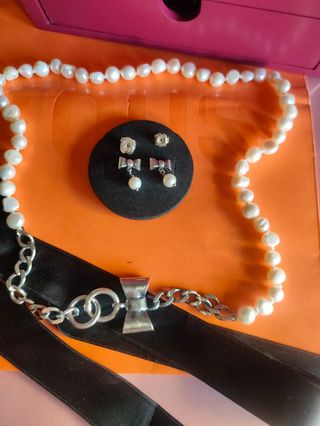 Conjunto Tous Perlas y Plata