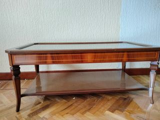 Mesa de centro madera y cristal