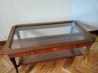Mesa de centro madera y cristal