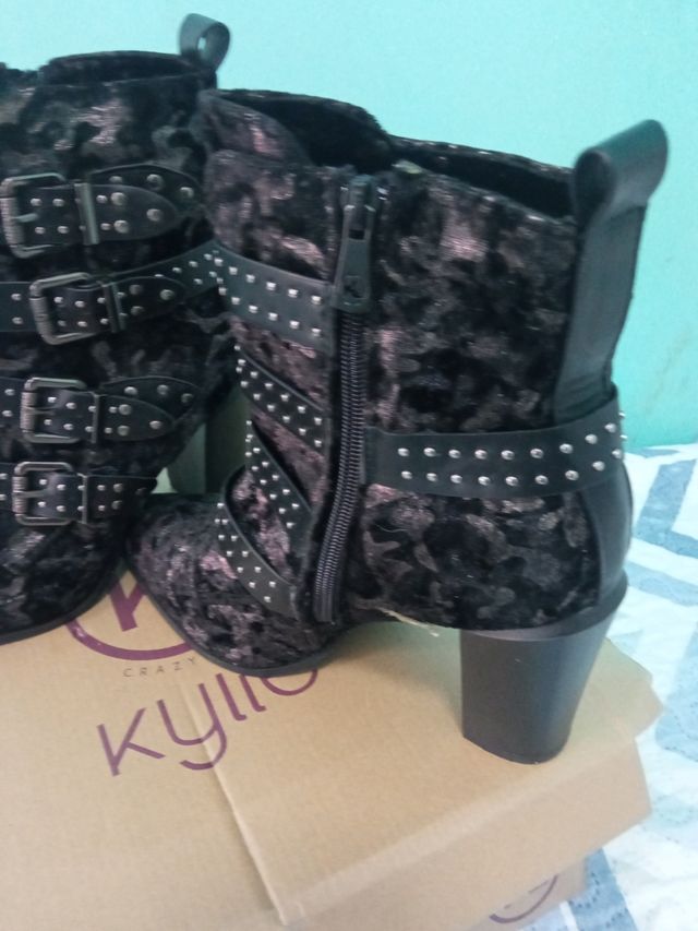 Botas Kylie Mujer Talla 38 Negras