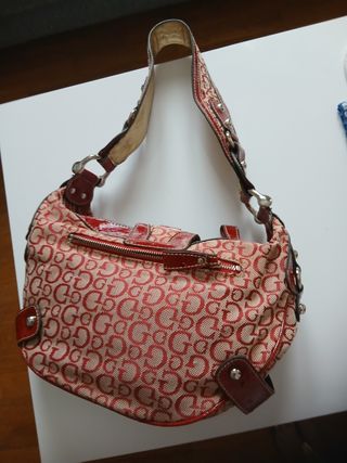 Bolso vintage Guess dorado y rojo
