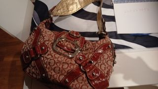 Bolso vintage Guess dorado y rojo
