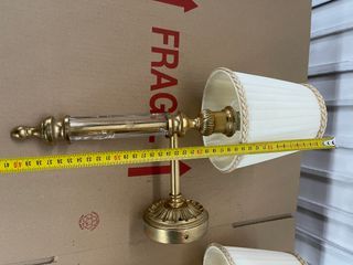 Apliques de pared dorados con cristal