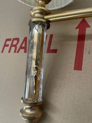 Apliques de pared dorados con cristal