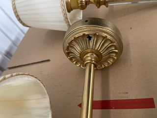 Apliques de pared dorados con cristal