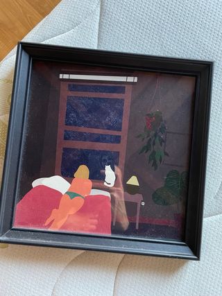 Illustrazione gatto con cornice