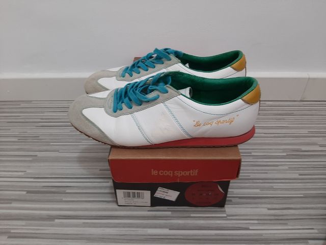 Zapatillas Le Coq Sportif Blancas y Turquesa
