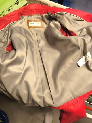Chaqueta formula joven corta cuero roja mujer