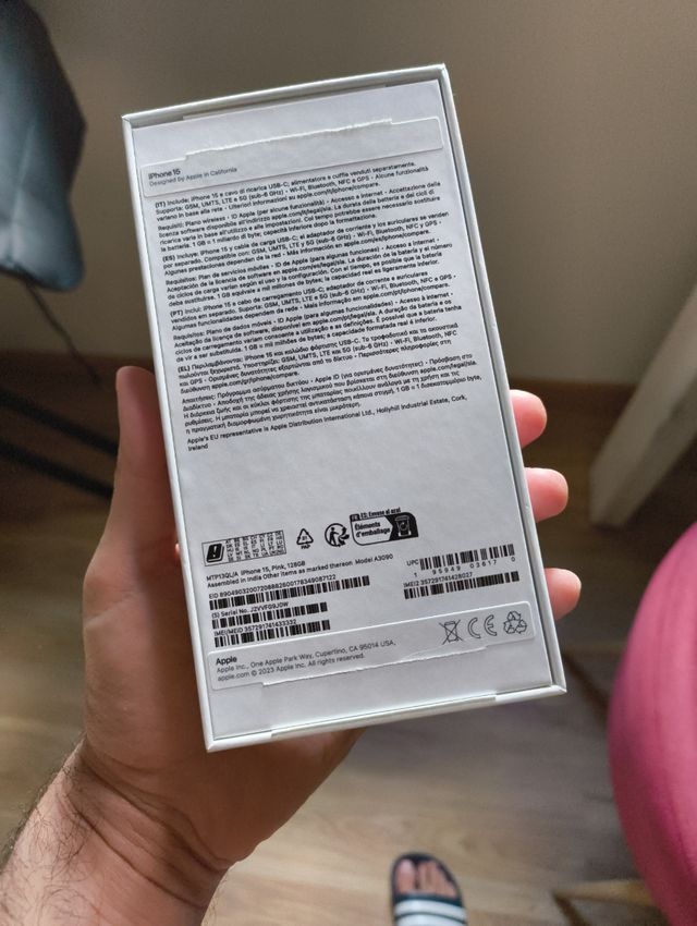 Caja Original iPhone 15 Rosa